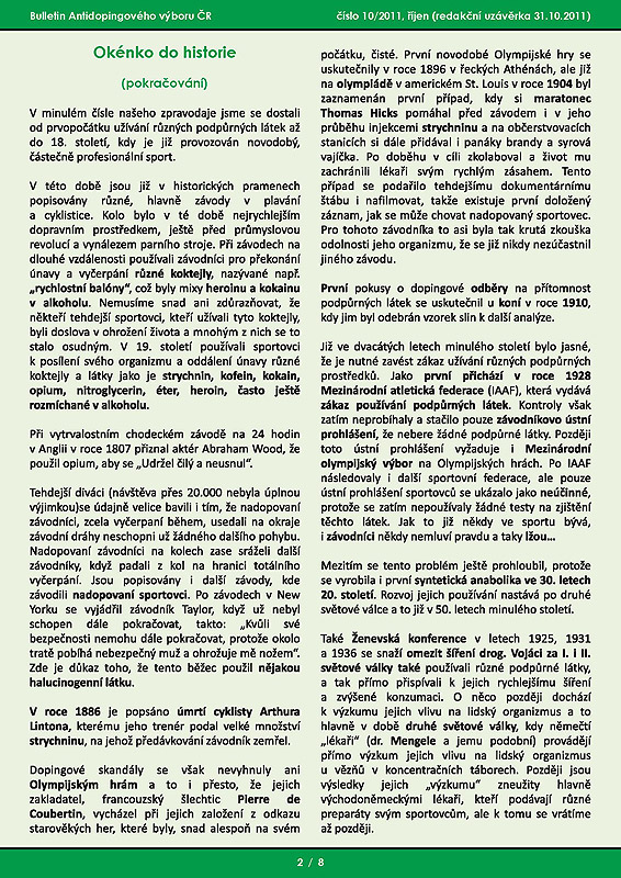 ��jnov� ��slo informa�n�ho bulletinu ADV �R