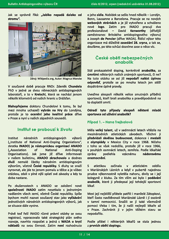 Srpnov� ��slo informa�n�ho bulletinu ADV �R