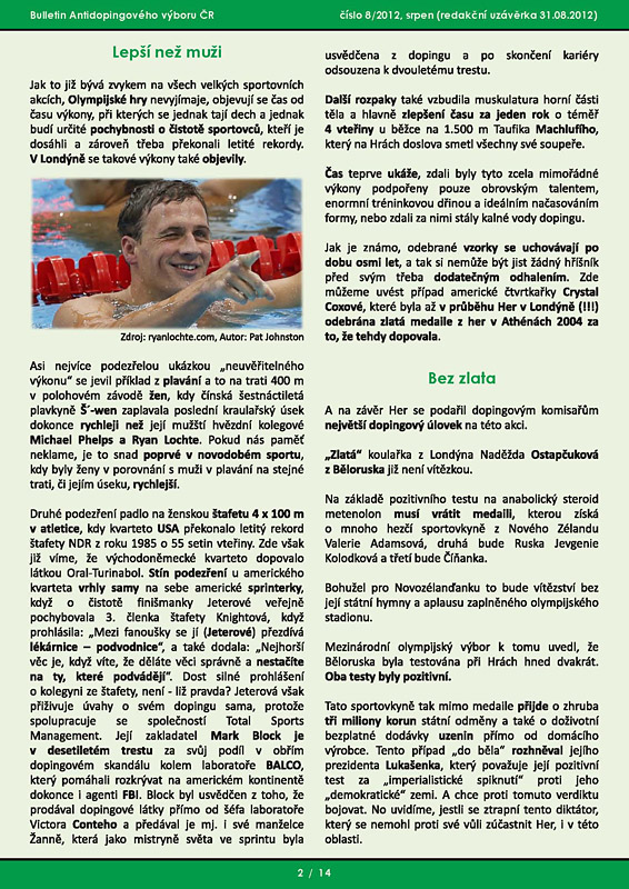 Srpnov� ��slo informa�n�ho bulletinu ADV �R