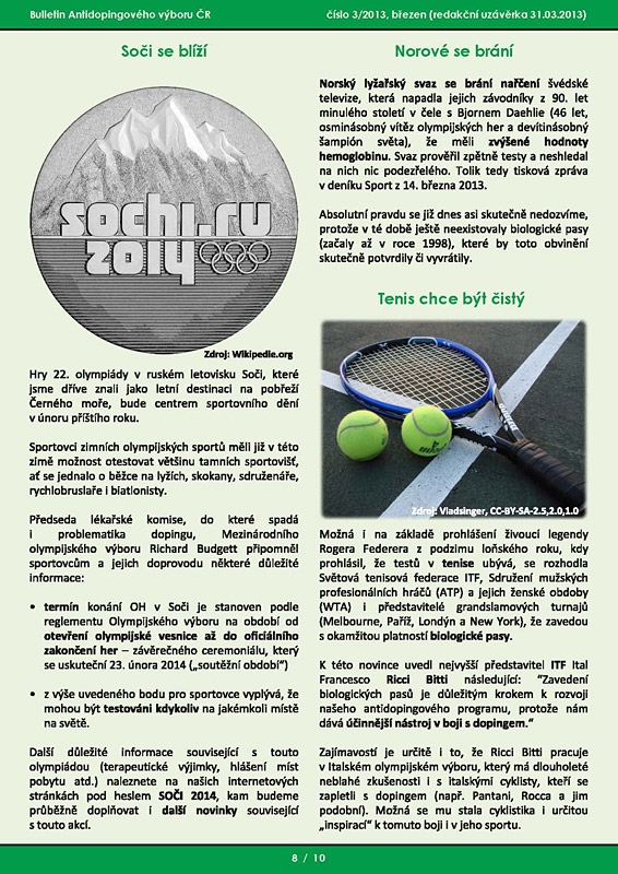 B�eznov� ��slo informa�n�ho bulletinu ADV �R