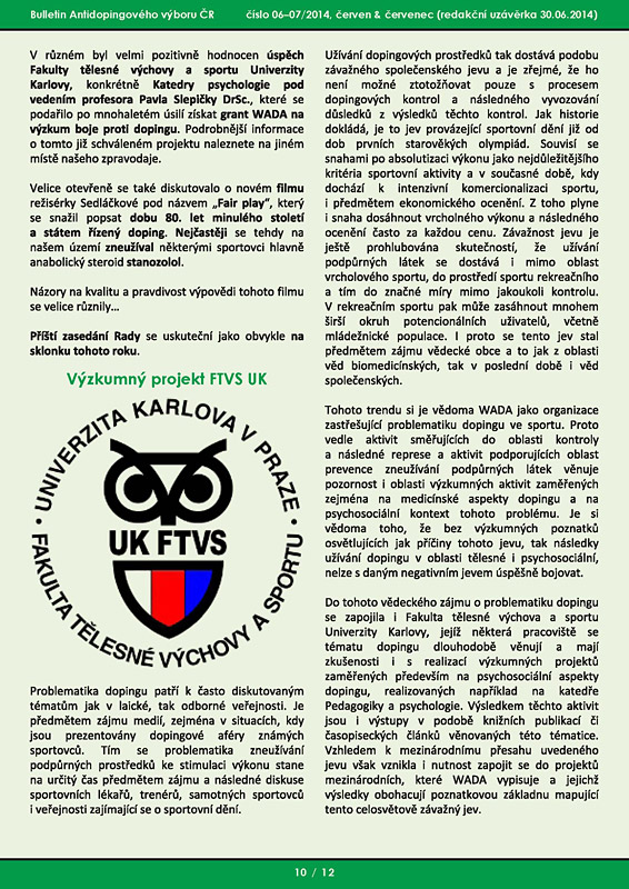 Pr�zdninov� dvoj��slo informa�n�ho bulletinu ADV �R
