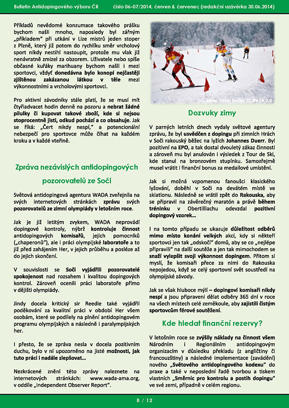 Pr�zdninov� dvoj��slo informa�n�ho bulletinu ADV �R