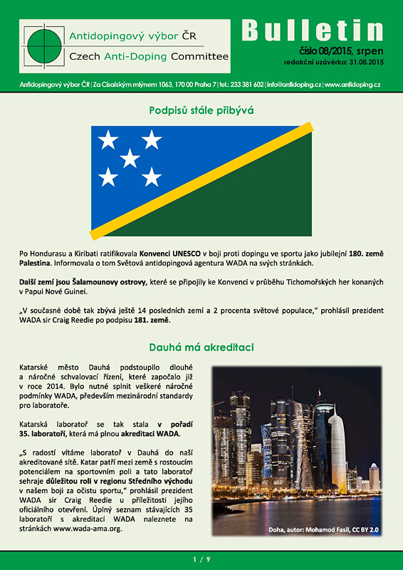 Srpnov� ��slo informa�n�ho bulletinu ADV �R