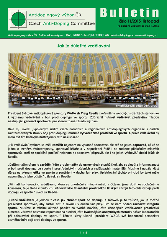 Listopadov� ��slo informa�n�ho bulletinu ADV �R