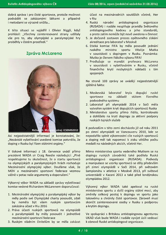  Srpnov� ��slo informa�n�ho bulletinu ADV �R