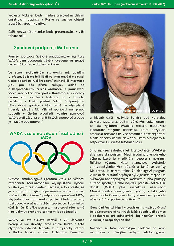  Srpnov� ��slo informa�n�ho bulletinu ADV �R