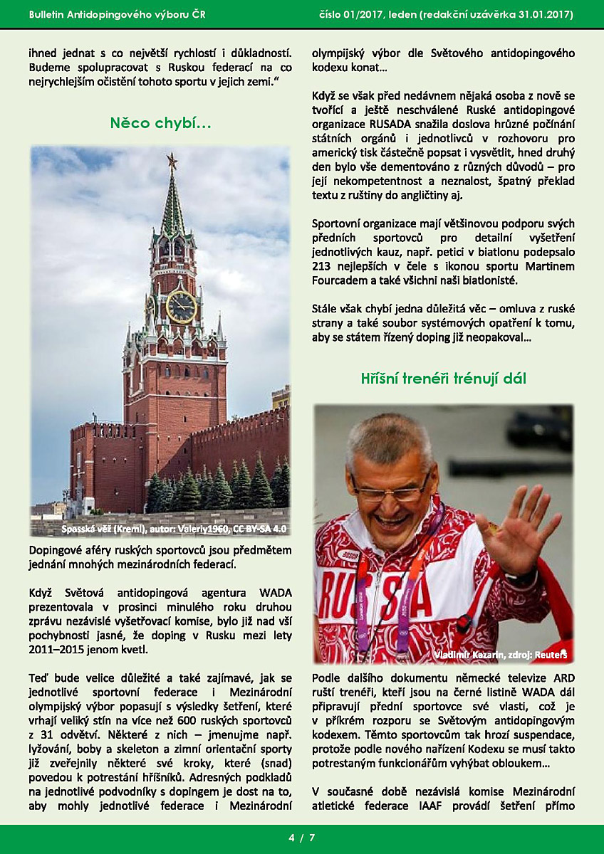 Lednov� ��slo informa�n�ho bulletinu ADV �R