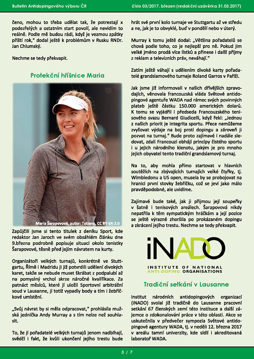 B�eznov� ��slo informa�n�ho bulletinu ADV �R