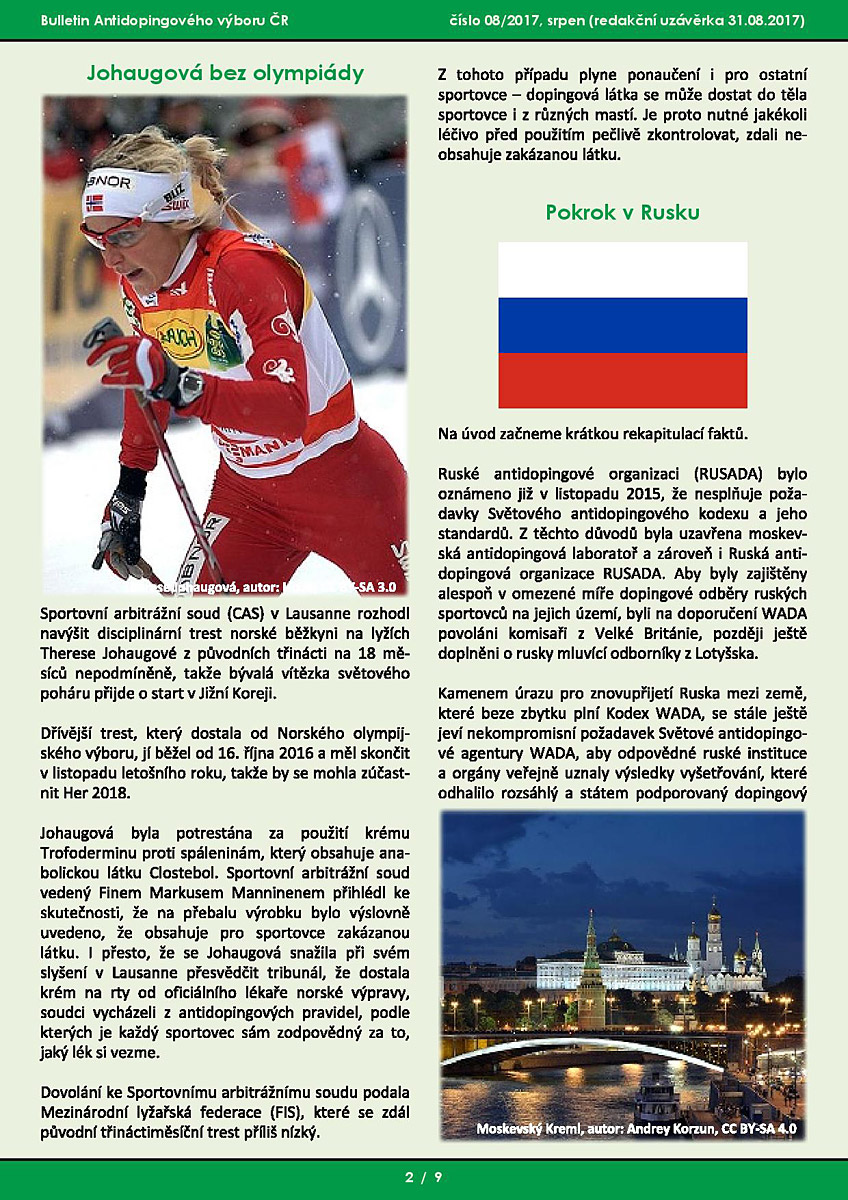 Srpnov� ��slo informa�n�ho bulletinu