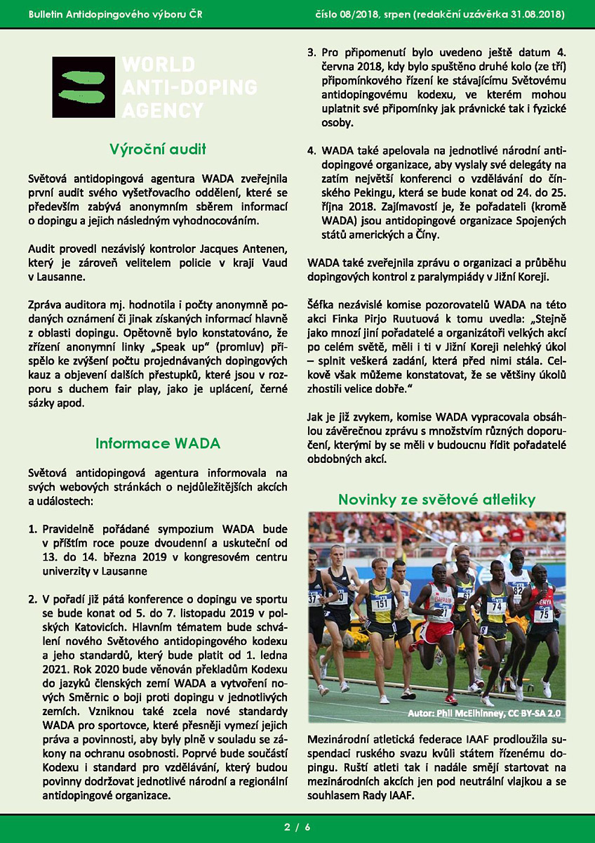 Srpnov� ��slo informa�n�ho bulletinu