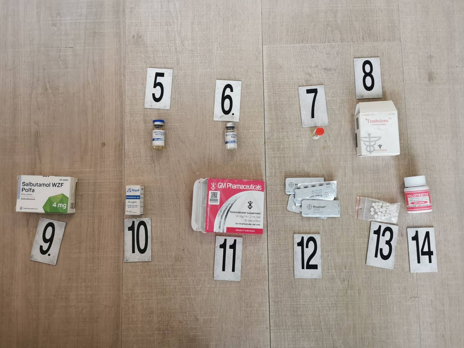 N�kter� z l�tek zadr�en�ch p�i prohl�dk�ch (foto: Policie �R) 