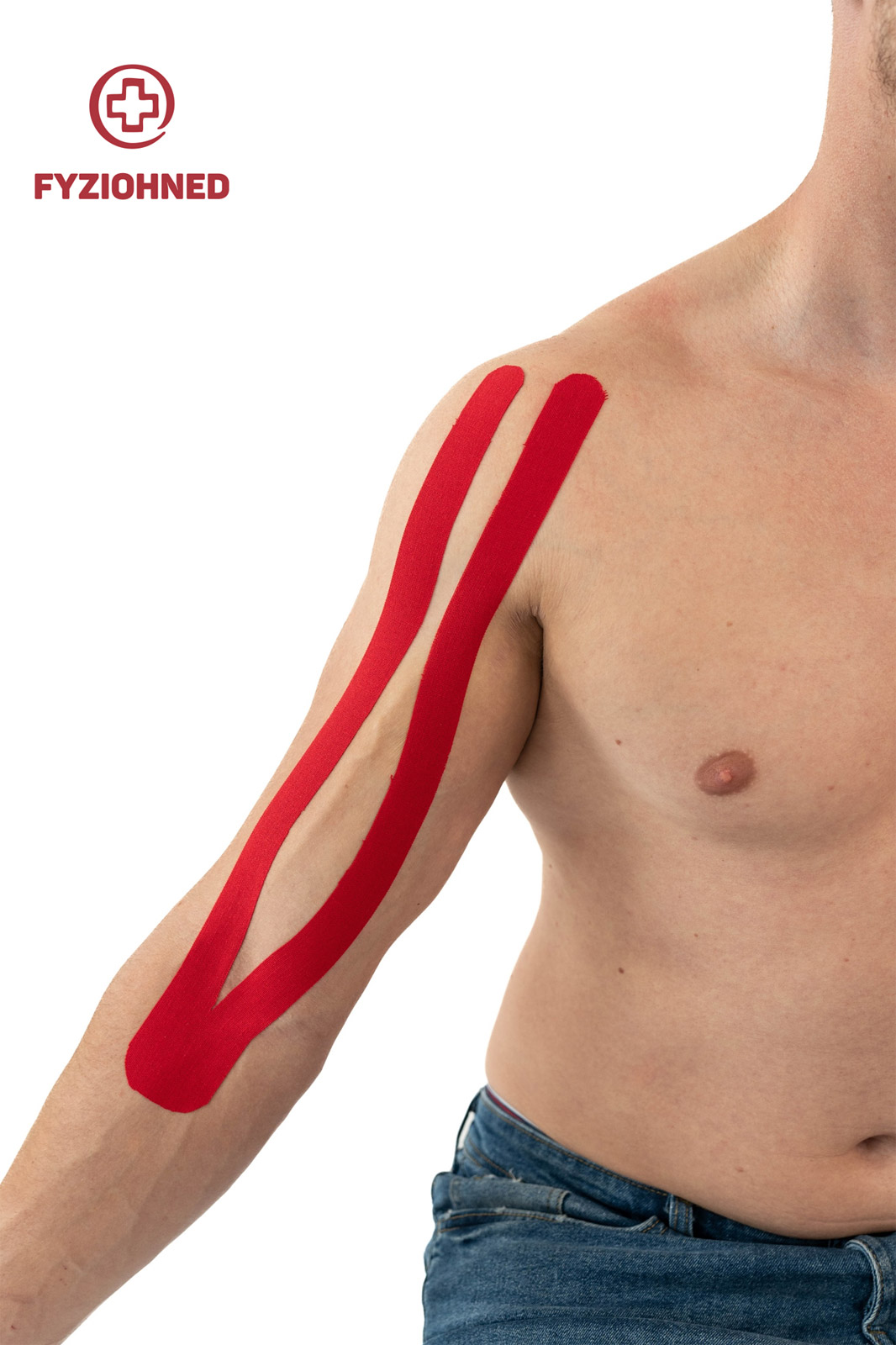 Svalov� inhibi�n� technika za pou�it� tejpu tvaru Y na m. biceps brachii 